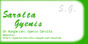 sarolta gyenis business card